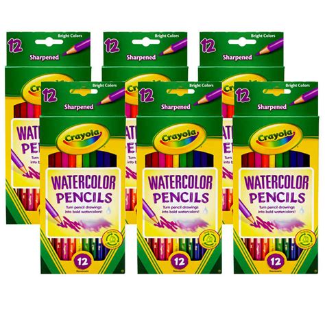 TeachersParadise - Crayola® Watercolor Colored Pencils, 12 Per Box, 6 ...