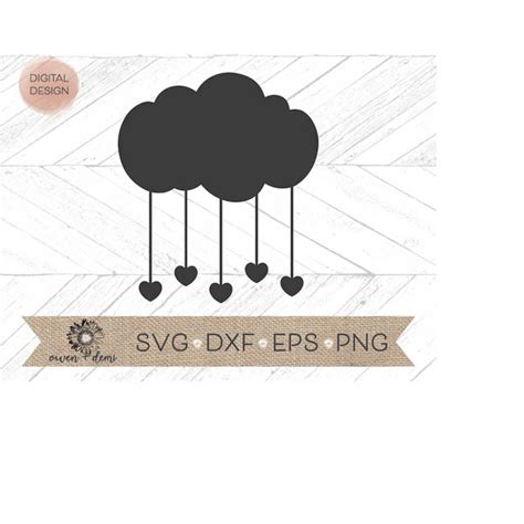 Cloud Svg Rain Cloud Svg Heart Cloud Svg Cloud Cricut Inspire