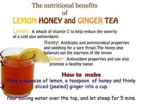 Nutritional Benefits Of Lemon Honey & Ginger Tea - Musely