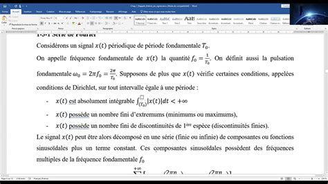 Rappels Des Principaux R Sultats De La Th Orie Du Signal Youtube