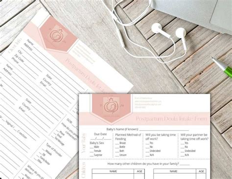 Customizable Postpartum Doula Client Intake Form Etsy