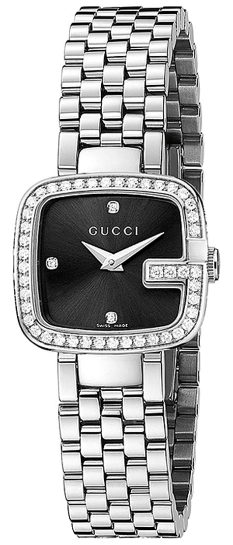 Gucci G Gucci Black Diamond Dial Womens Watch Ya125520