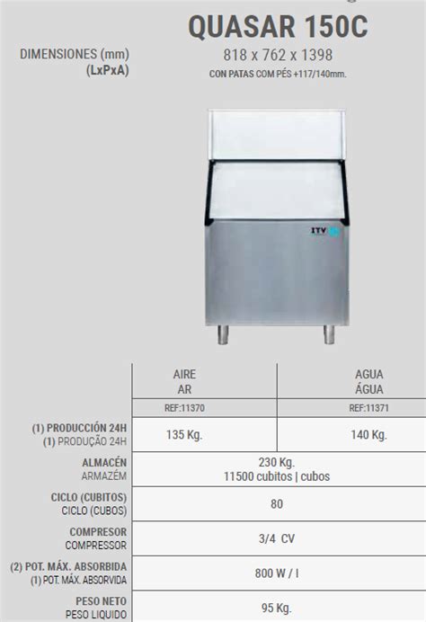 Fabricador De Hielo Itv Quasar C