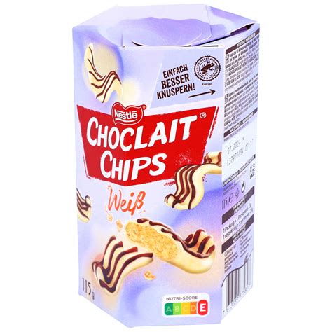 Pretzels Cu Ciocolata Nestle Choclait Chips Ciocolata Alba 115g