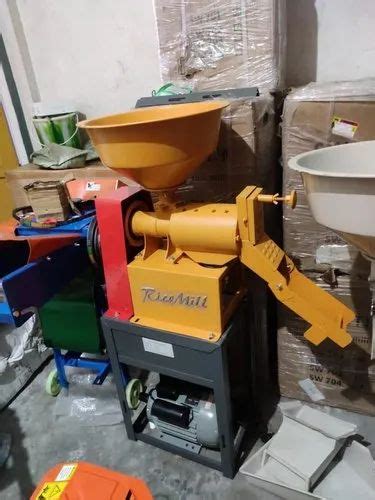 Automatic Yellow Mini Rice Mill Single Phase Capacity Kg Per