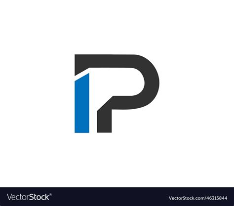 letters ip logo icon royalty  vector image