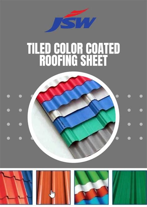 Color Coated Profile Sheets Green Jsw Colouron Plus Roofing Sheet