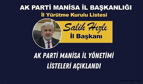 AK Parti Manisa İl Yönetimi listesi açıklandı Siyaset Akhisar Haber