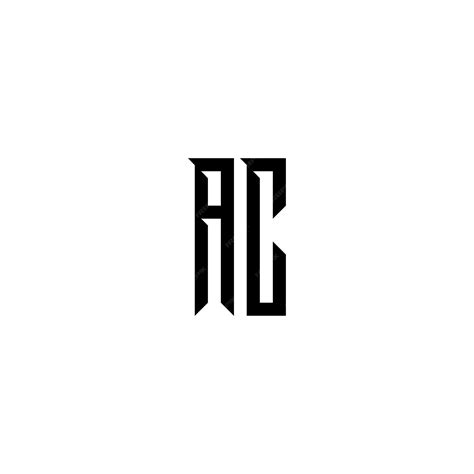 Premium Vector Ac Monogram Logo Design Letter Text Name Symbol Monochrome Logotype Alphabet