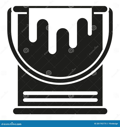 Paint Bucket Icon Simple Vector Digital Print Stock Vector