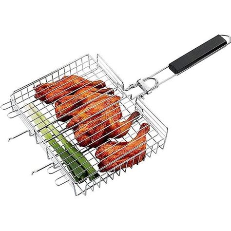 Grille De Camping Grille De Barbecue Portable Grand Panier De