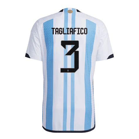 Tres Estrellas Camiseta Aut Ntica Tagliafico Argentina Primera