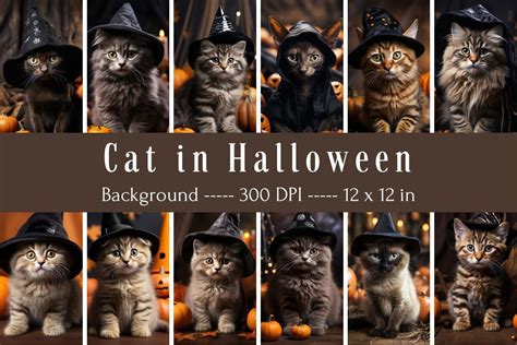 Cat in Halloween Background Graphic by Imagination Meaw · Creative Fabrica