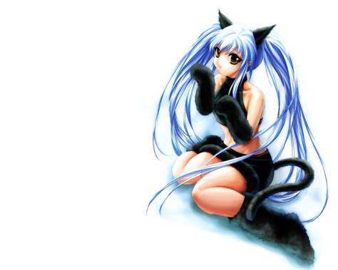 Blue Haired Anime Girl Illustration Hd Wallpaper Wallpaper Flare