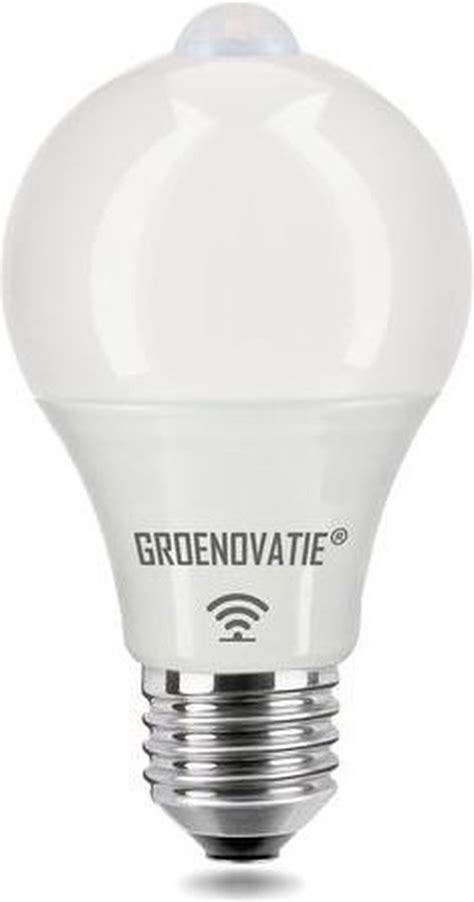 Groenovatie Led Lamp E27 Fitting 5w 122x60 Mm Pir Bewegingssensor