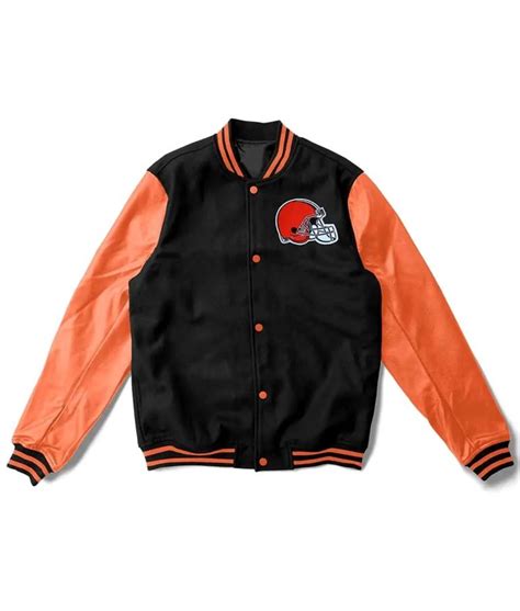 Wool Leather Cleveland Browns Varsity Jacket Jackets Creator