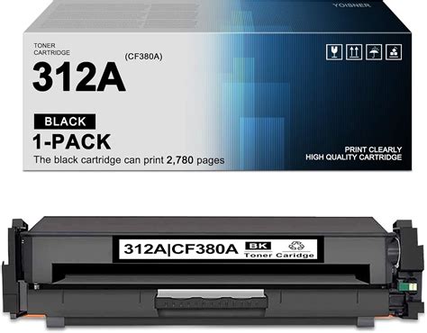 312a Black Toner Cartridge Cf380a Compatible 1 Pack High Yield 312a Toner