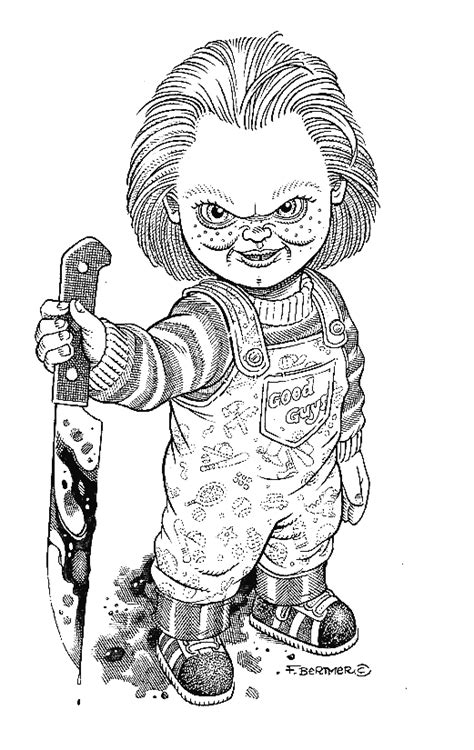 Chucky Drawings With Color