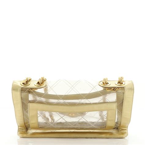 Chanel Vintage Naked Flap Bag Quilted PVC Maxi At 1stDibs