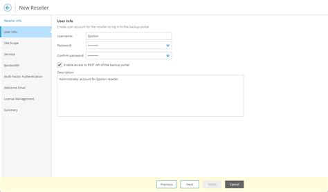 Step 3 Specify User Credentials Veeam Service Provider Console Guide