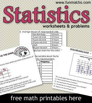 High School Statistics Worksheets - printable math worksheets for ...