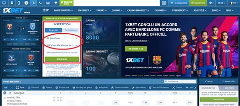 1XBET inscription Cote d Ivoire Créer un compte 1XBET Comment s