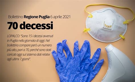 Bollettino Covid Puglia Decessi Lopalco Nel Bollettino Non Solo