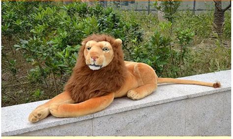 New Lovely Plush Lion Toy Stuffed Simulation Lying Lion Doll Lion T