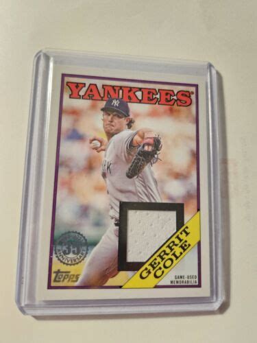 2023 Topps Series 1 1988 Topps Baseball Relics Gerrit Cole 88R GC EBay