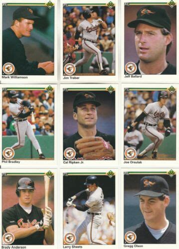 Upper Deck Baltimore Orioles Complete Team Set See Scans