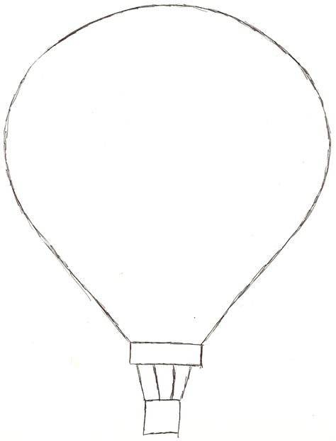 Hot Air Balloon Drawing Template Free Download On Clipartmag