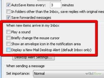 The Settings Dialog Box For An Email Message In Windows And Vista