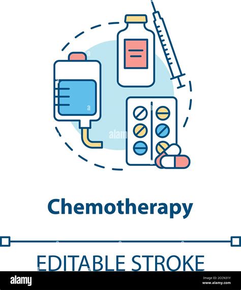 Chemotherapy Concept Icon Anti Cancer Drugs Intravenous Chemotherapy Idea Thin Line