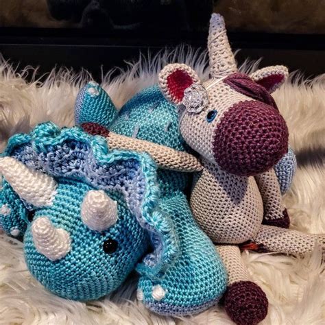 Amigurumi Crochet Pattern Sumo The Triceratops Dinosaur Etsy