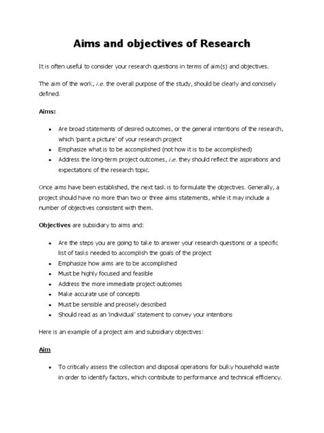 Aims and Objectives of Research | PDF | Goal | Epistemology