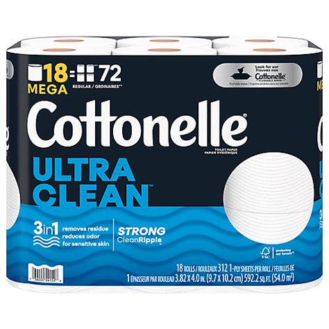 Cottonelle Toilet Paper Mega 1 Ply 18 Ea Shop Phelps Market