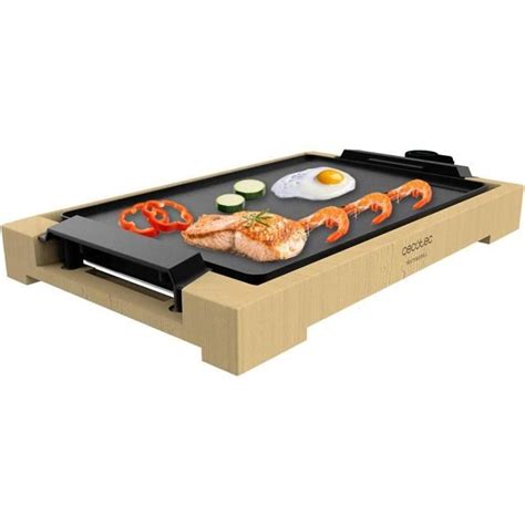 Tasty Grill 2000 Plancha Électrique En Bambou Puissance 2 000 W