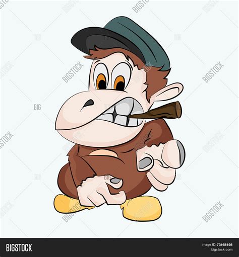 Cartoon Character Clever Monkey Vector & Photo | Bigstock