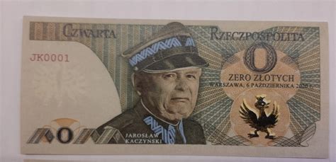 Polska banknot 0 złotych 2020 Jarosław Kaczyński 11480724539