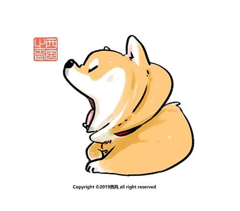 柴犬枸杞 肥美q弹篇插画艺术插画西风xifeng原创作品 站酷zcool