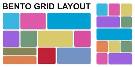 bento grid layout design premium vector