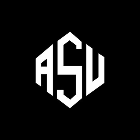 Premium Vector | Asu letter logo design with polygon shape asu polygon ...