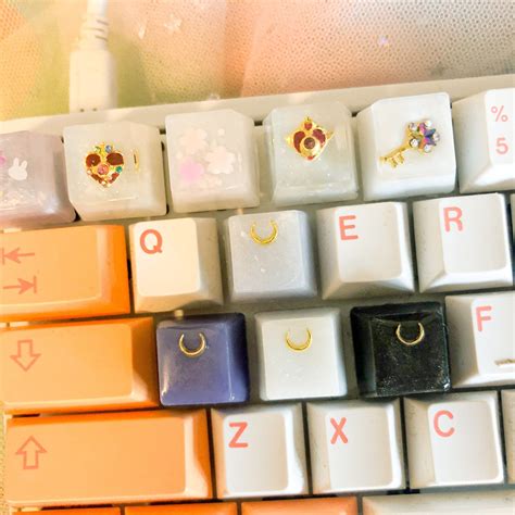 Sailor Moon Cats Resin Keycaps Magical Girl Artisan Keycaps In 2022