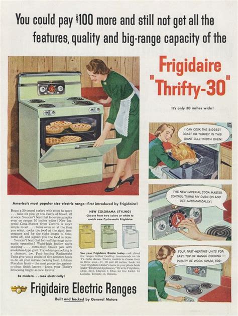 Frigidaire Electric Range Ad S Housewife Baking Mid Etsy