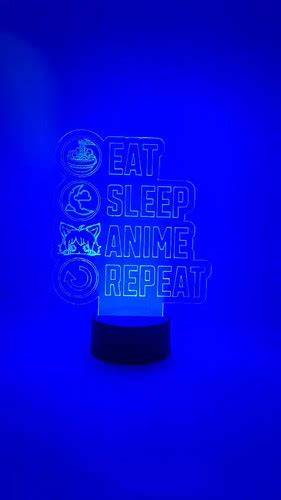 Eat Sleep Anime Repeat Lamp Fandom Laser