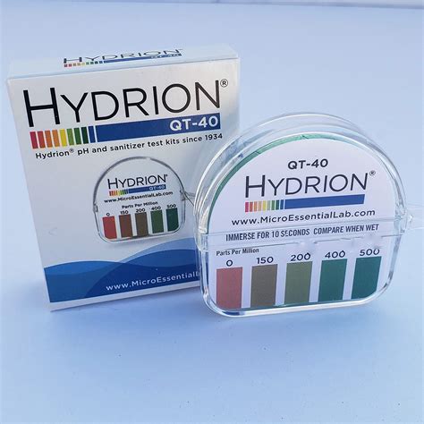 Micro Essential Labs Hydrion Qt Quaternary Sanitizer Test Tape