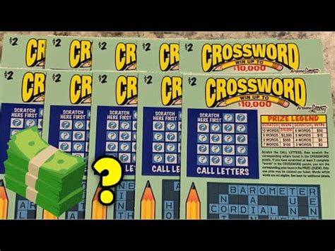 10 000 Prize Crossword Scratch Off Tickets YouTube