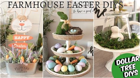 DOLLAR TREE FARMHOUSE DIY EASTER DECOR 2019 YouTube