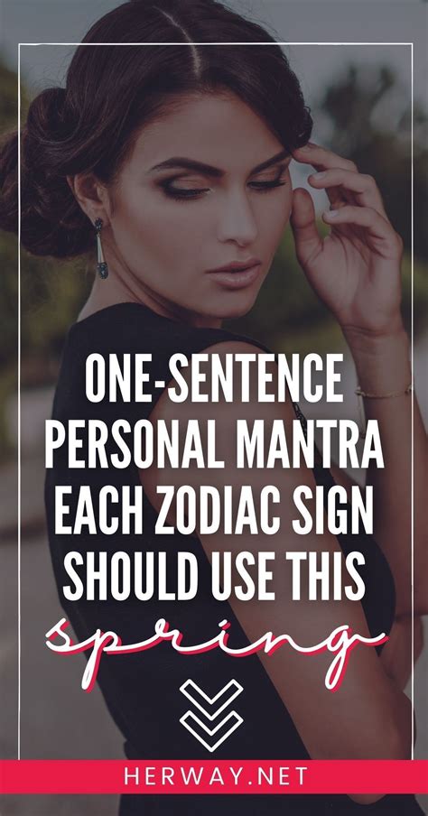 One-Sentence Personal Mantra Each Zodiac Sign Should Use This Spring ...