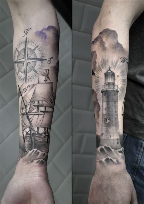 Sea Tattoo Tattoos Lighthouse Tattoo Sailing Tattoo